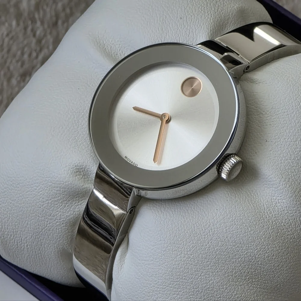 CYBER MONDAY ⌚️NWT Women's Movado Bold 34mm Bangle Bracelet Watch⌚️ Christmas!